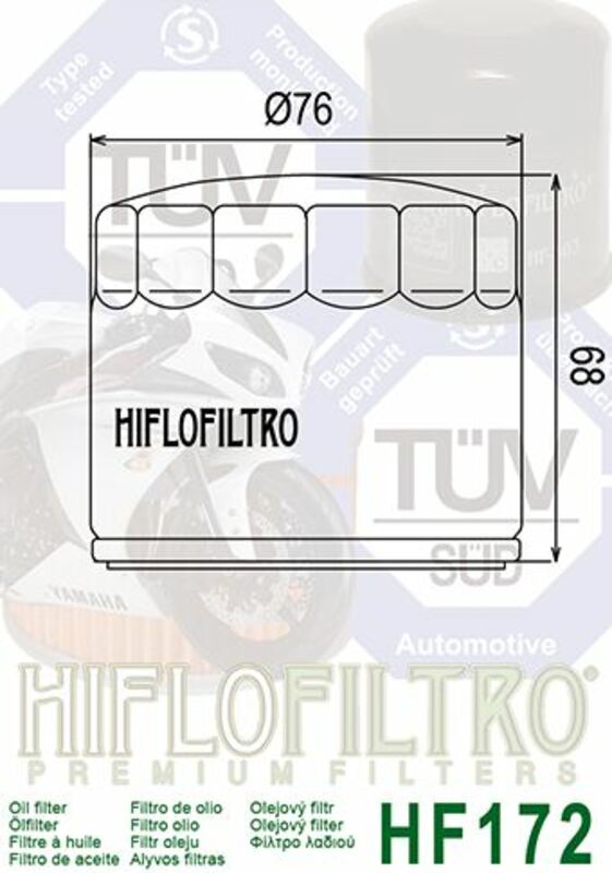 HF172C FILTRO OLIO CROMATO HIFLOFILTRO