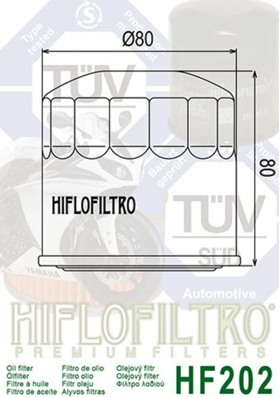 HF202 FILTRO OLIO HIFLOFILTRO